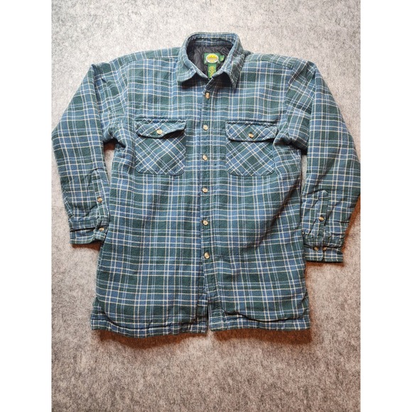 Cabelas Other - Cabelas Mens Large Flannel Button Up Shirt Jacket Shacket Size L